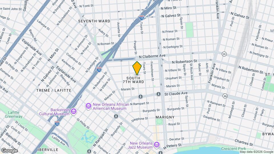 2016-2018 Pauger St Mapa y Detalles de la Ubicación