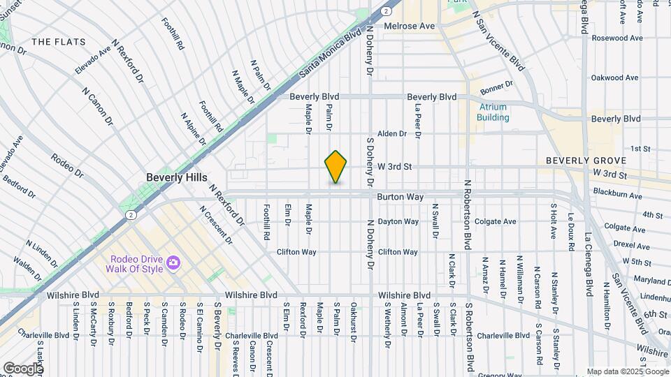 9191 Burton Way Map and Location Details