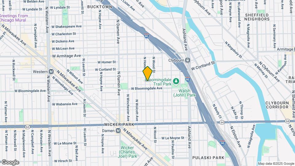 1817 N Honore St Map and Location Details