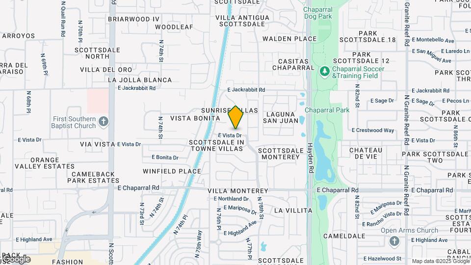 7706 E Vista Dr Map and Location Details
