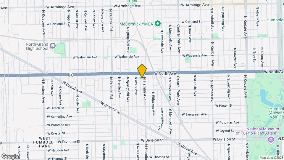 1536 N Hamlin Ave, Unit M00H Map and Location Details