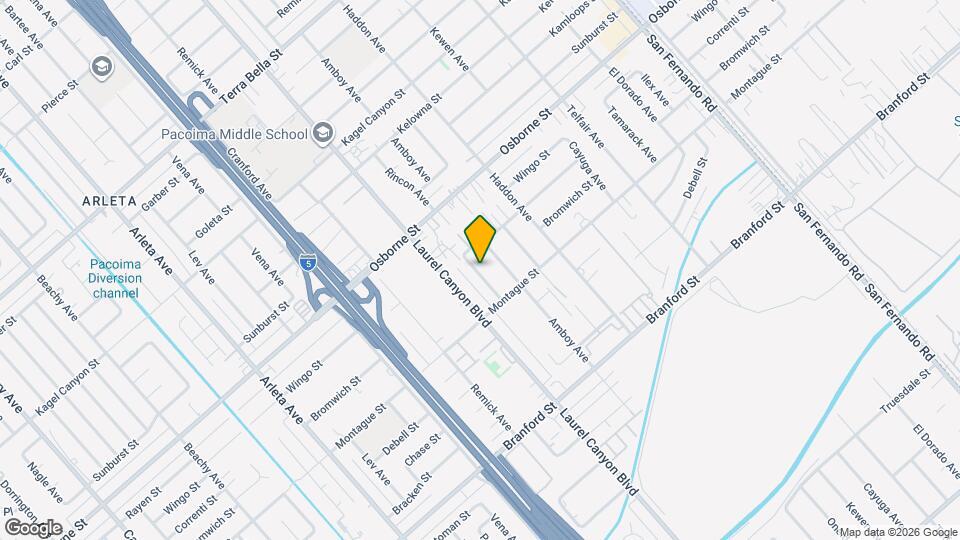 9664 Rincon Ave, Unit ADU Mapa y Detalles de la Ubicación
