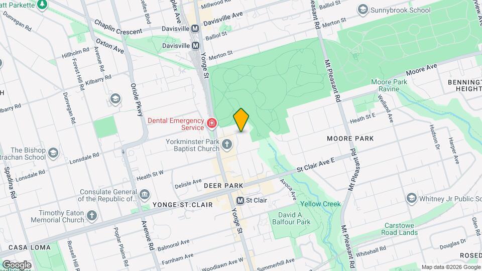 43 Glen Elm Av Map and Location Details