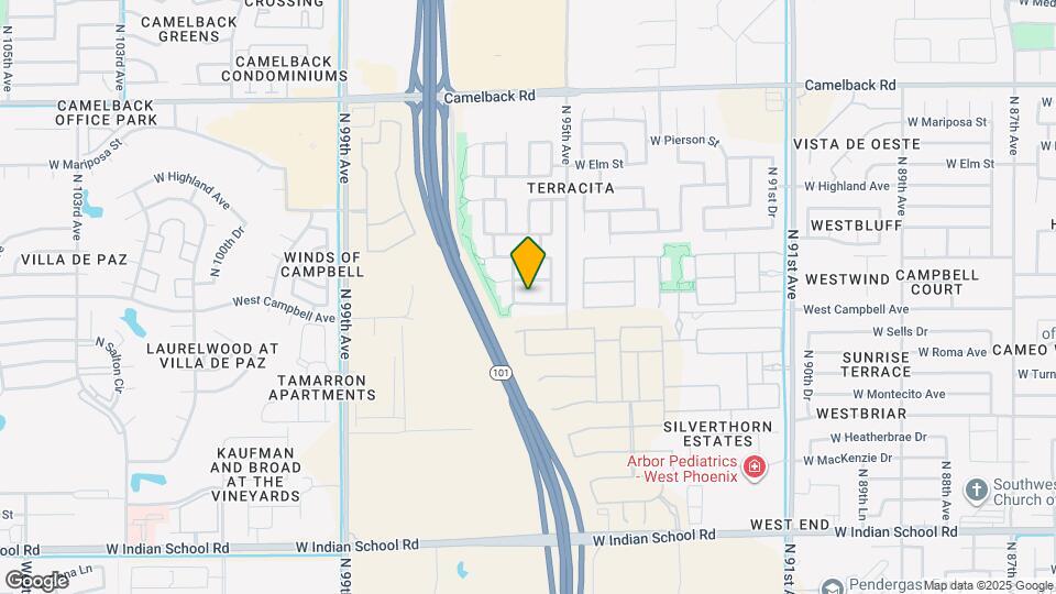 9522 W Minnezona Ave Map and Location Details