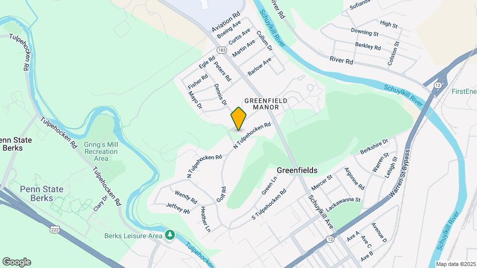 405 N Tulpehocken Rd, Unit 1 Map and Location Details