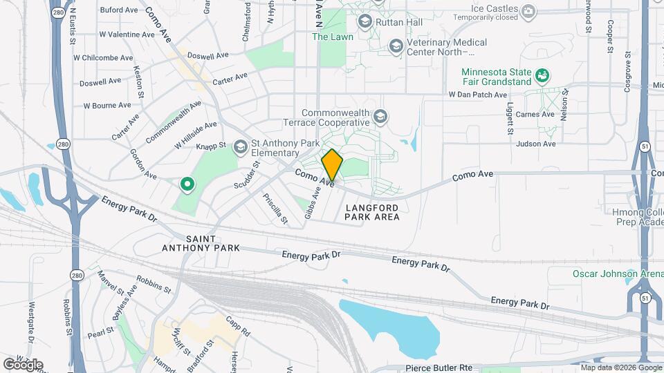 2040 Como Ave Map and Location Details