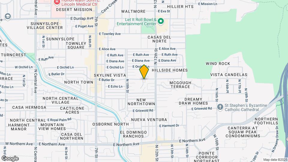 1105 E Butler Dr Map and Location Details
