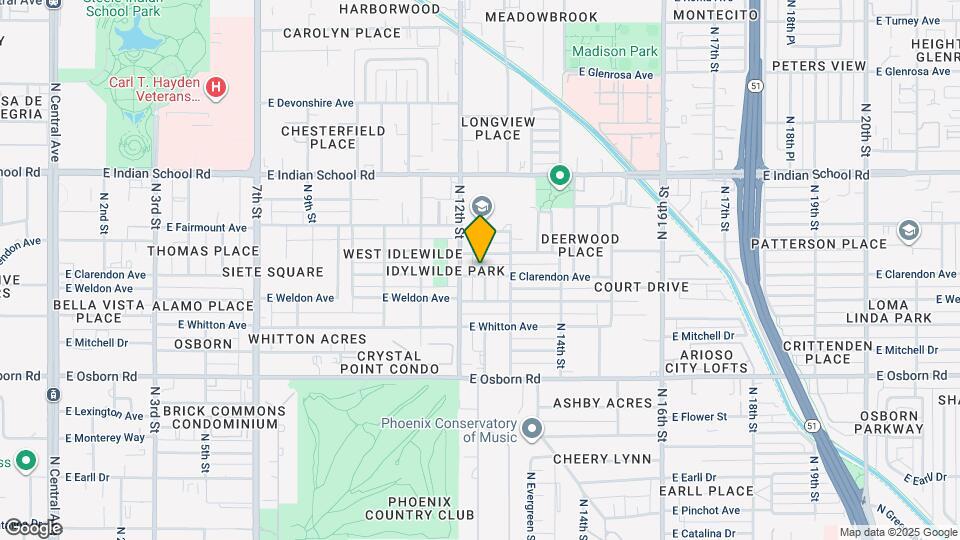 1218 E Clarendon Ave Map and Location Details