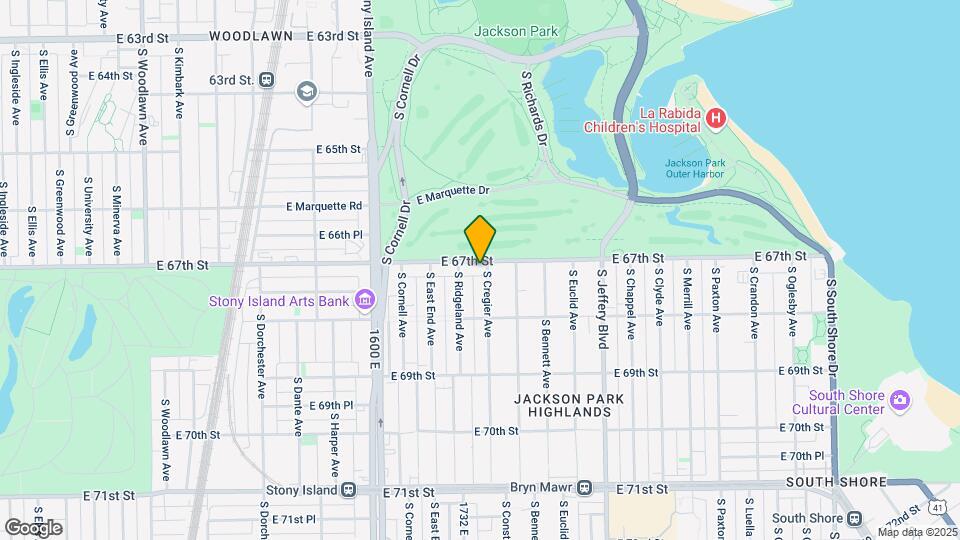 6709 S Cregier Ave, Unit 3D Map and Location Details