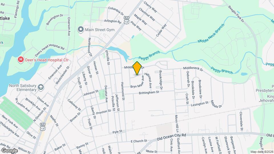 1106 Hillcrest Ave Map and Location Details