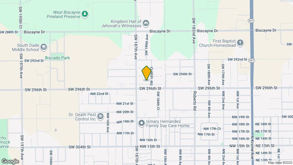 18565 SW 295th Terrace Map and Location Details