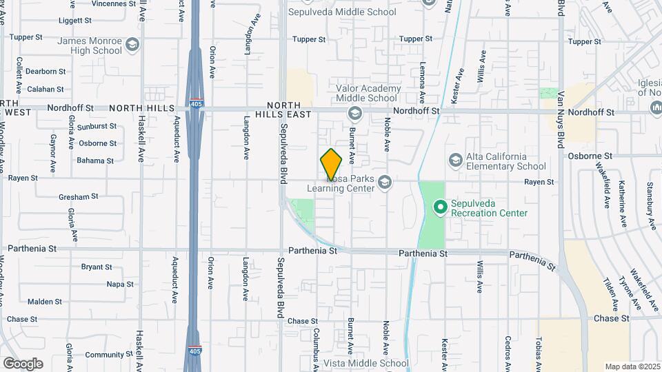 15234 Rayen St Mapa y Detalles de la Ubicación