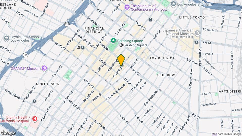 650 S Spring St Map and Location Details