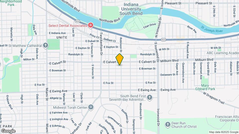 1645 E Bowman St Map and Location Details