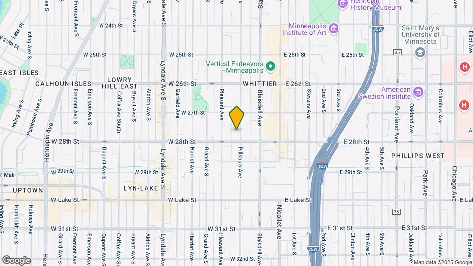 2738 Pillsbury Ave Map and Location Details