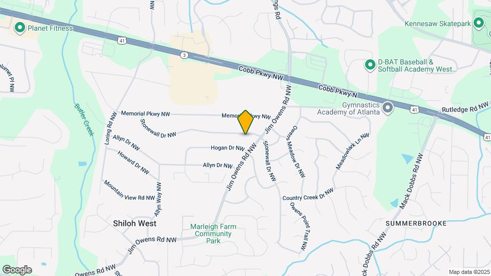 3535 Stonewall Dr NW Map and Location Details