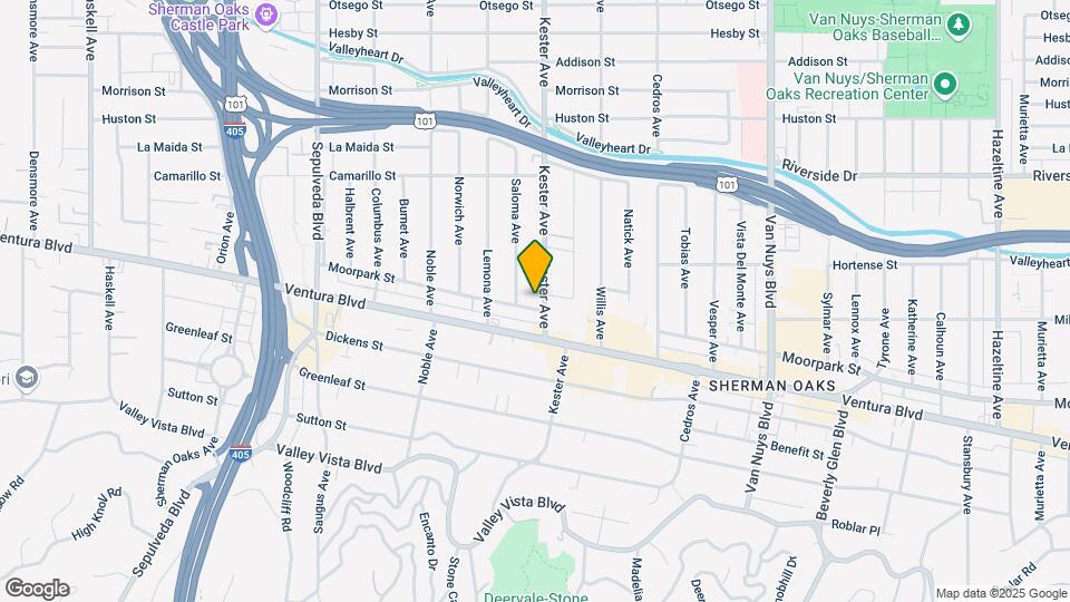 14907 Moorpark St Map and Location Details