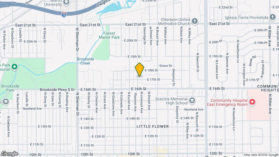 1701 N Linwood Ave Map and Location Details