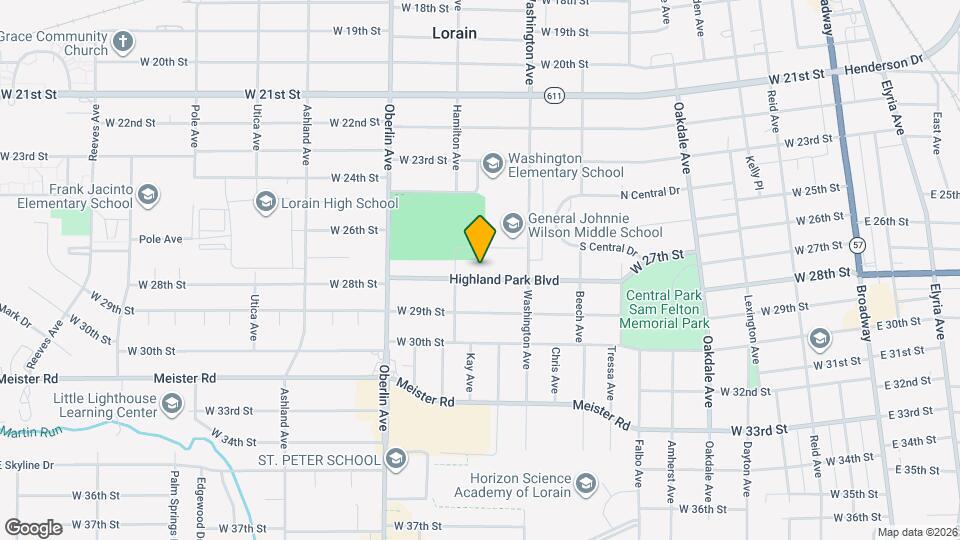 1042 Highland Park Blvd Map and Location Details