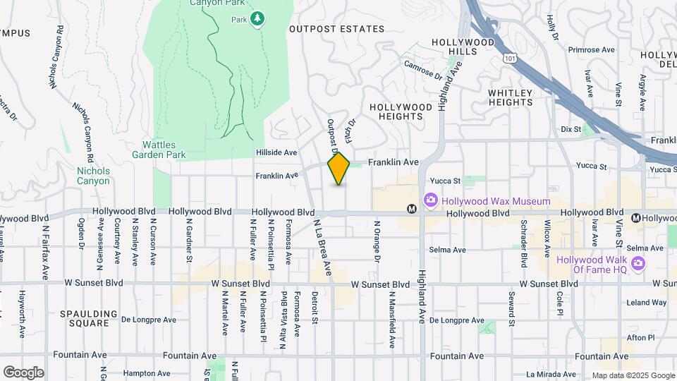 1737 N Sycamore Ave Map and Location Details