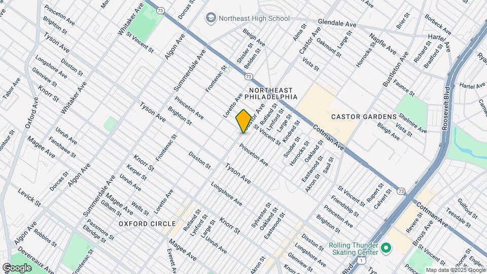 7113 Castor Ave Map and Location Details