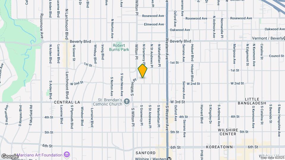 147 S Gramercy Pl Map and Location Details
