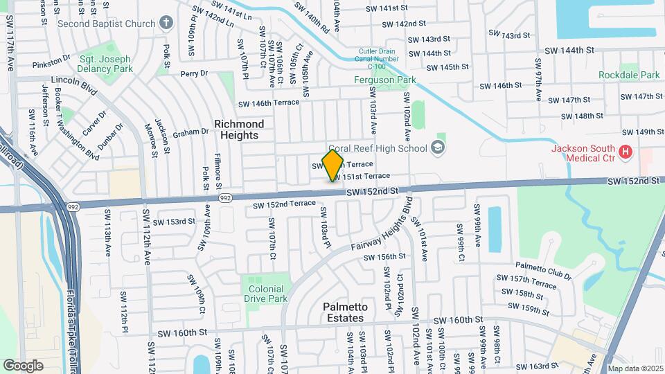 10425 SW 152nd St Map and Location Details