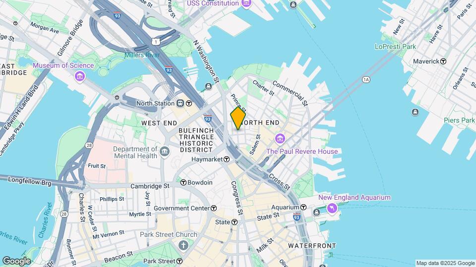 109 Endicott St, Unit 1 Map and Location Details