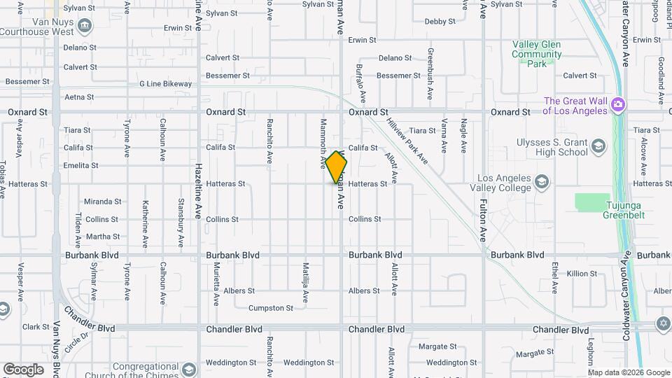 5757 Woodman Ave Mapa y Detalles de la Ubicación