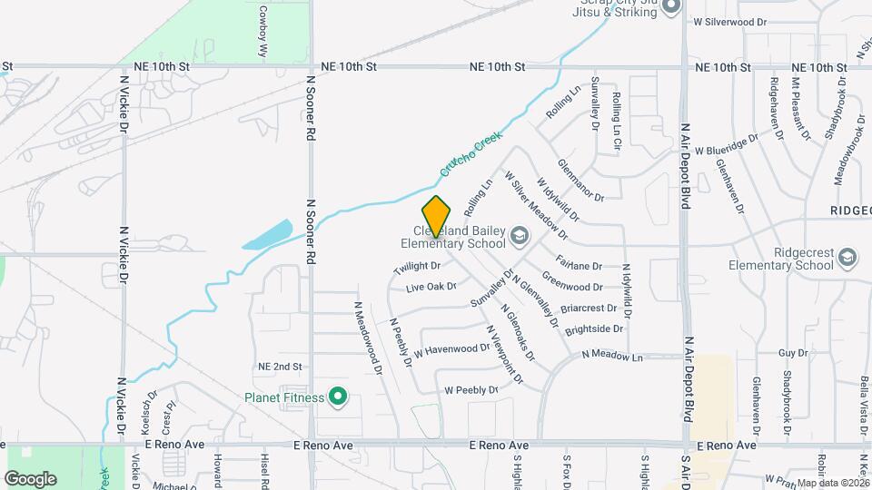 3517 N Glenoaks Dr Map and Location Details