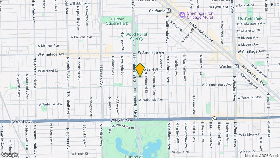 1825 N Humboldt Blvd, Unit S Map and Location Details