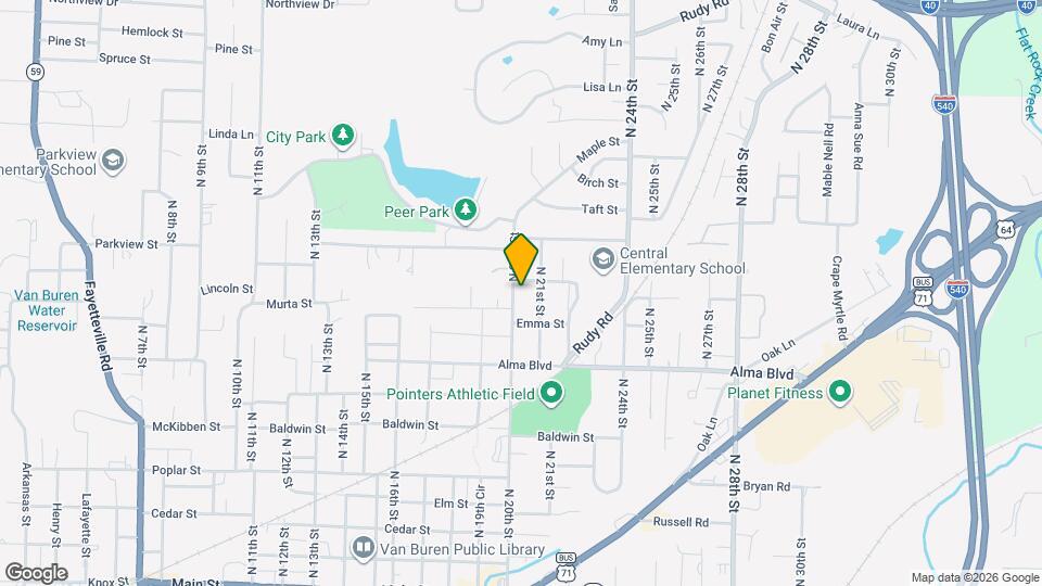 922 N 20th St Map and Location Details
