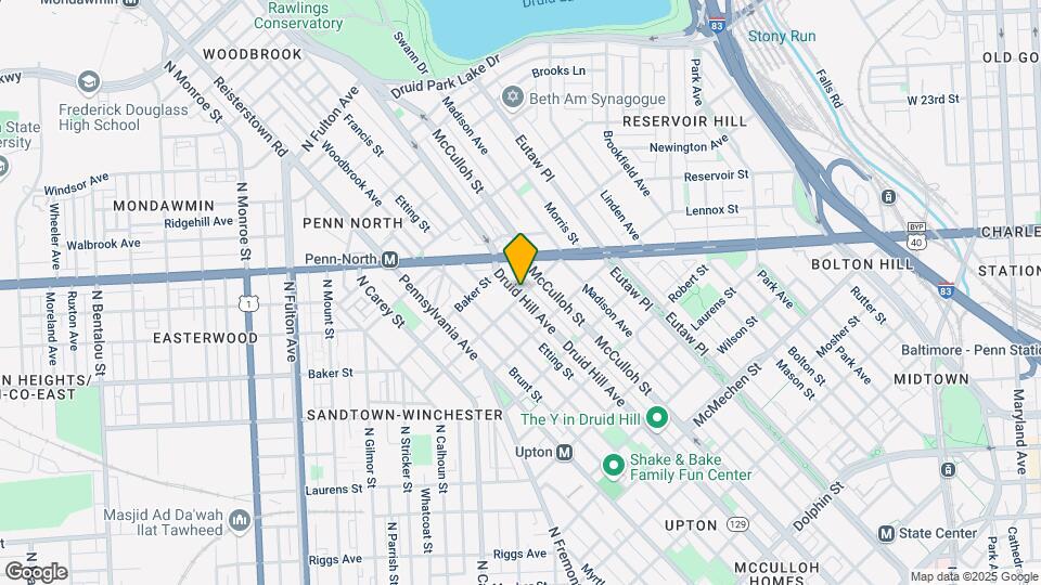 2201 Druid Hill Ave Map and Location Details