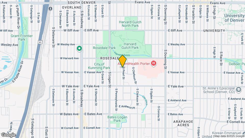 2567 S Pearl St Map and Location Details