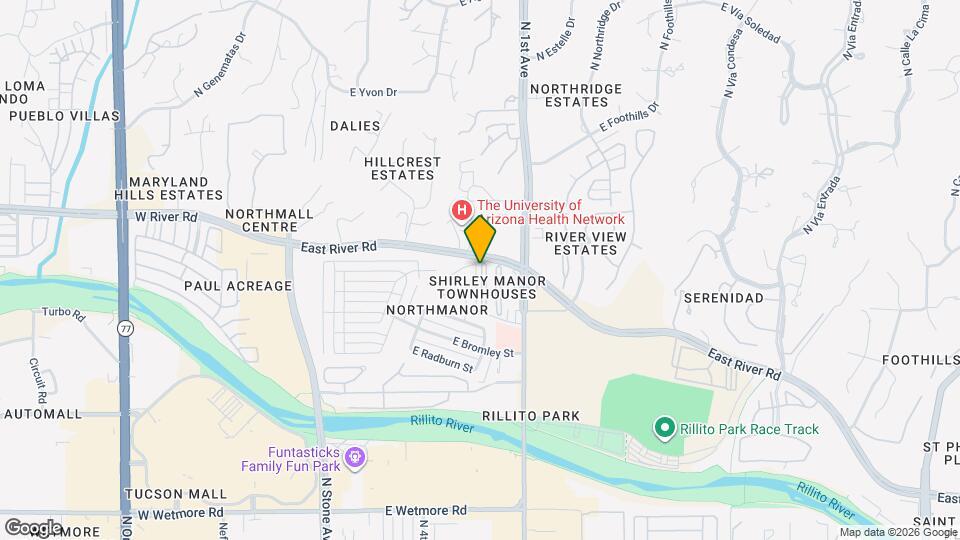 600 E River Rd Map and Location Details