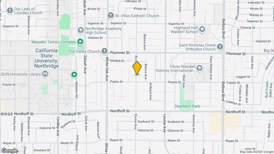 9318 Encino Ave Map and Location Details