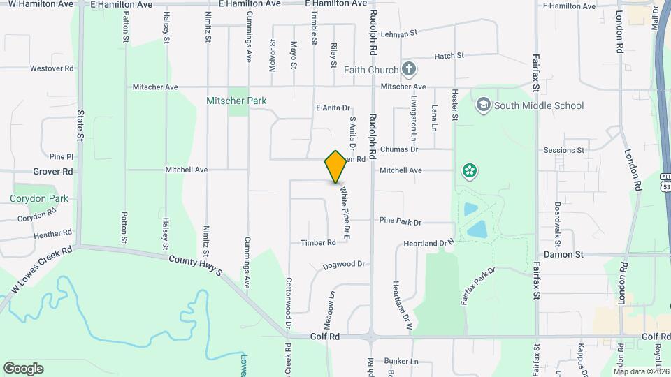 3802 White Pine Dr E Map and Location Details