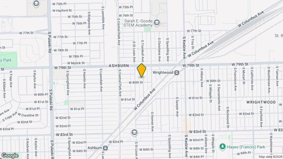 7944 S Trumbull Ave Map and Location Details