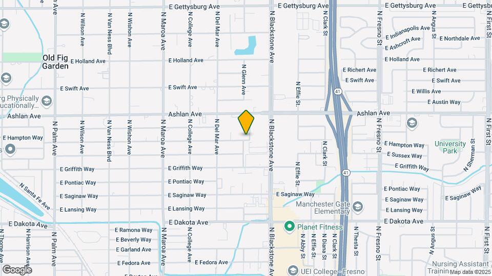 4127 N Glenn Ave Mapa y Detalles de la Ubicación