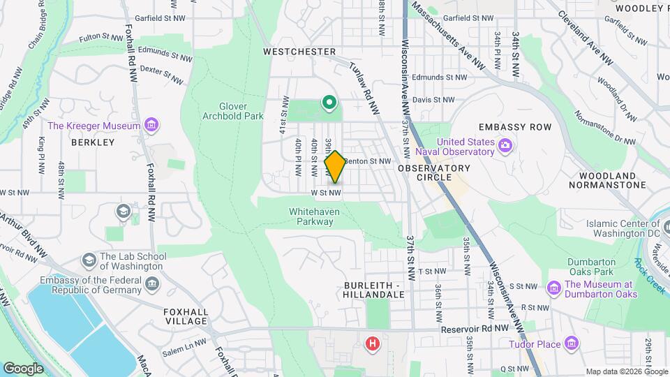 3909 W St NW Map and Location Details