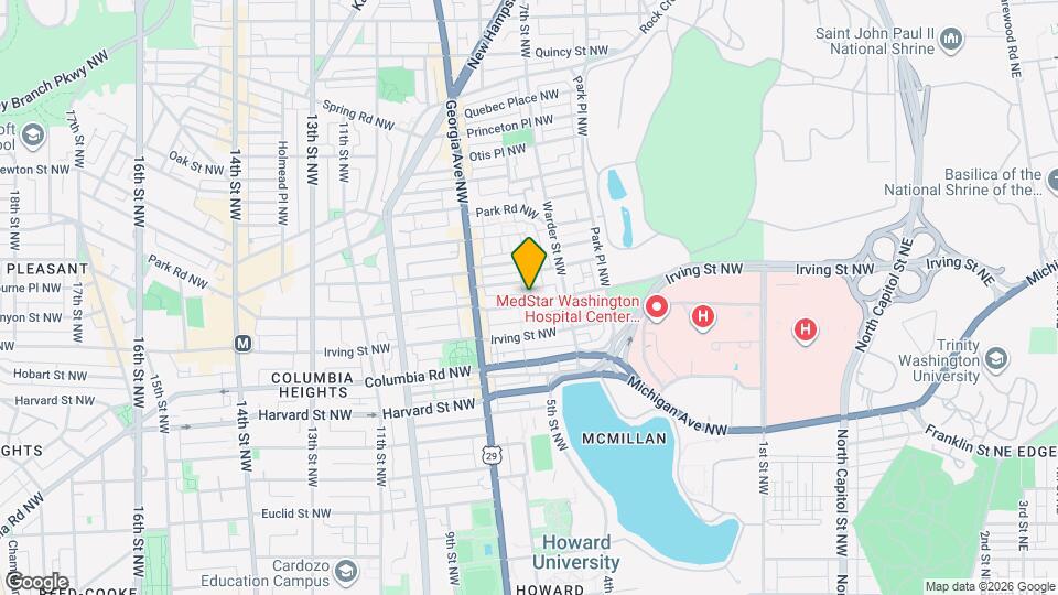 601 Kenyon St NW Map and Location Details