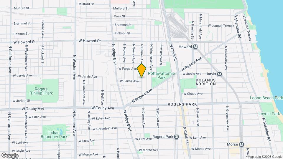 7342 N Damen Ave Map and Location Details