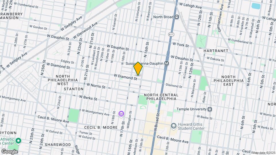 1613 W Diamond St Map and Location Details