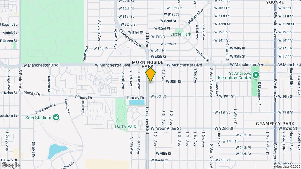 8808 S Crenshaw Blvd Mapa y Detalles de la Ubicación