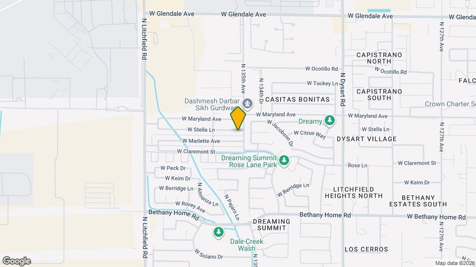 13507 W Stella Ln Map and Location Details