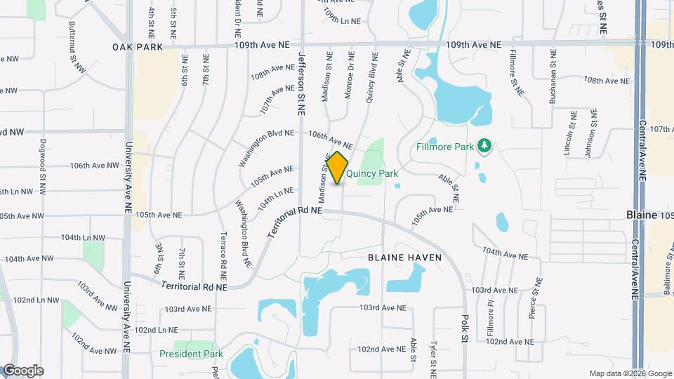 10550 Quincy Blvd NE Mapa y Detalles de la Ubicación