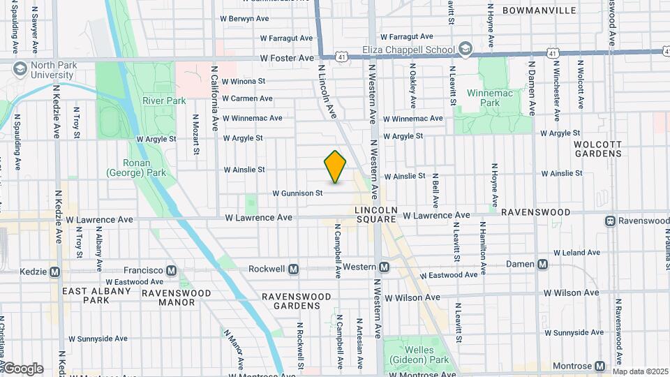 2500 W Gunnison St Map and Location Details