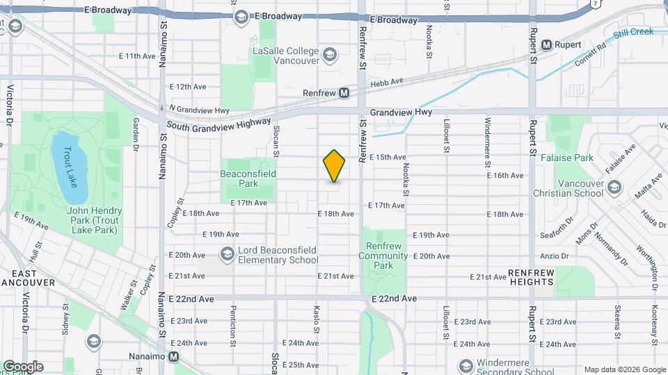 2836 E 16th Ave Map and Location Details