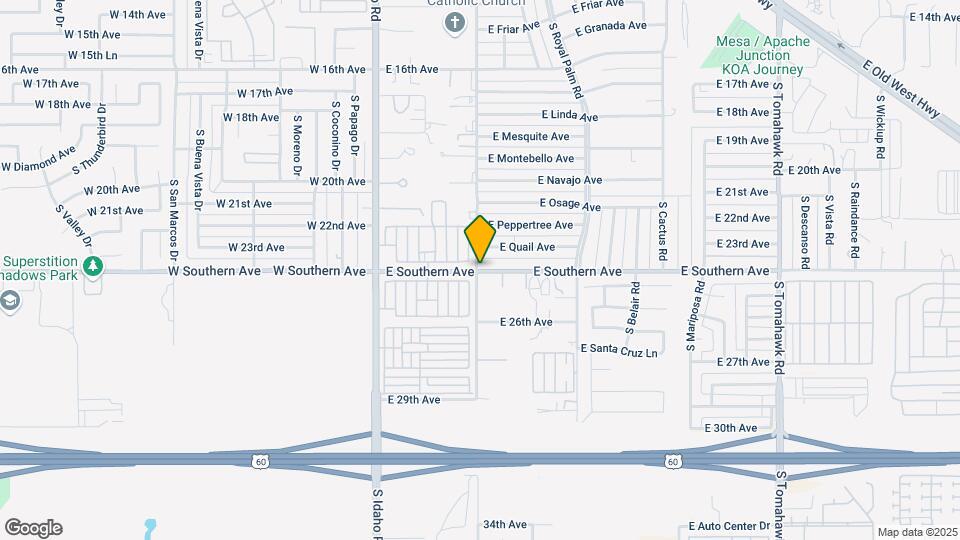 310 E Southern Ave Map and Location Details