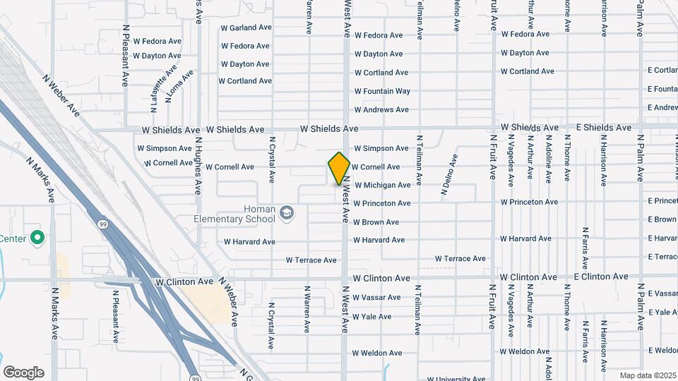 2833 N West Ave Mapa y Detalles de la Ubicación
